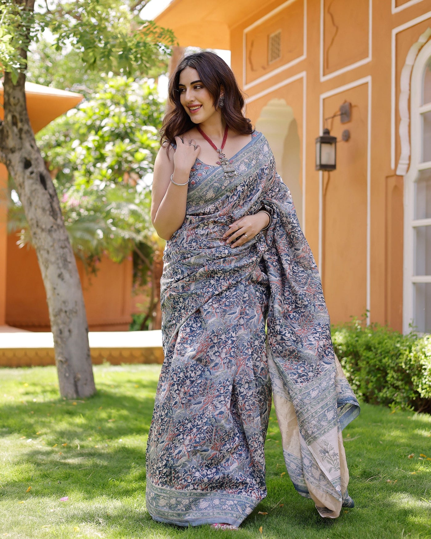 Mayuri Handblock Chanderi Saree