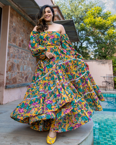 Layered ethnic dress cheap