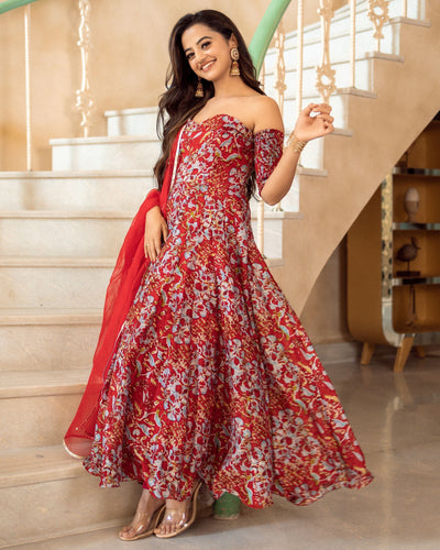 Gulaabo Chanderi Suit Set