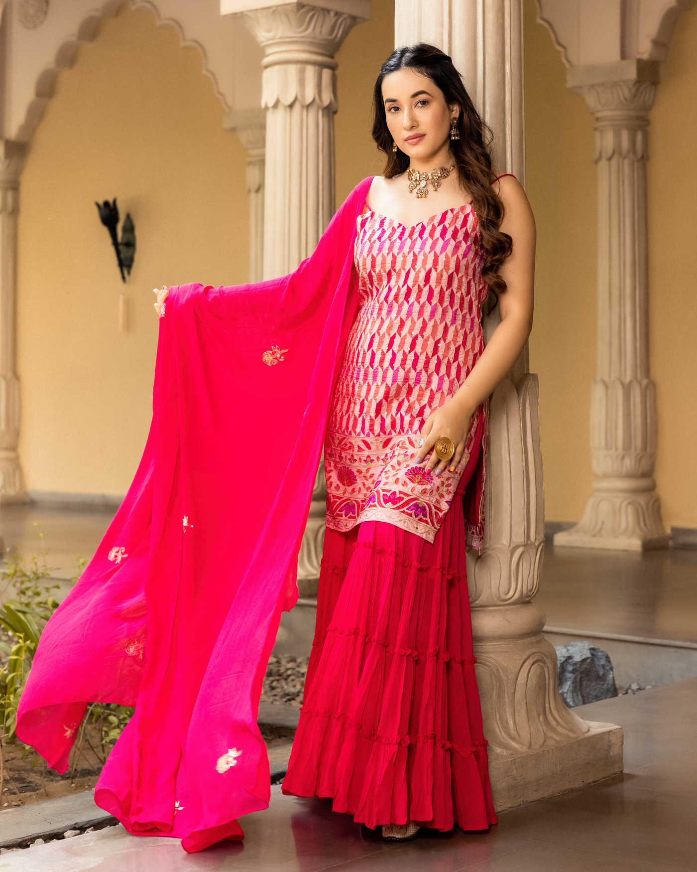 Jafrin Georgette Sharara Set