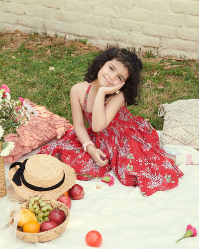 Cherry Pie Smocked Cotton Dress