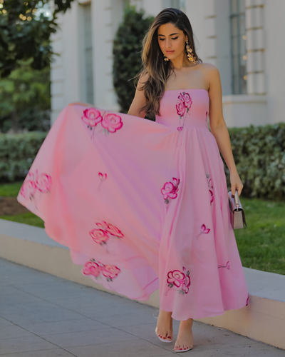 Poppy Pink Smocked Cotton Dress