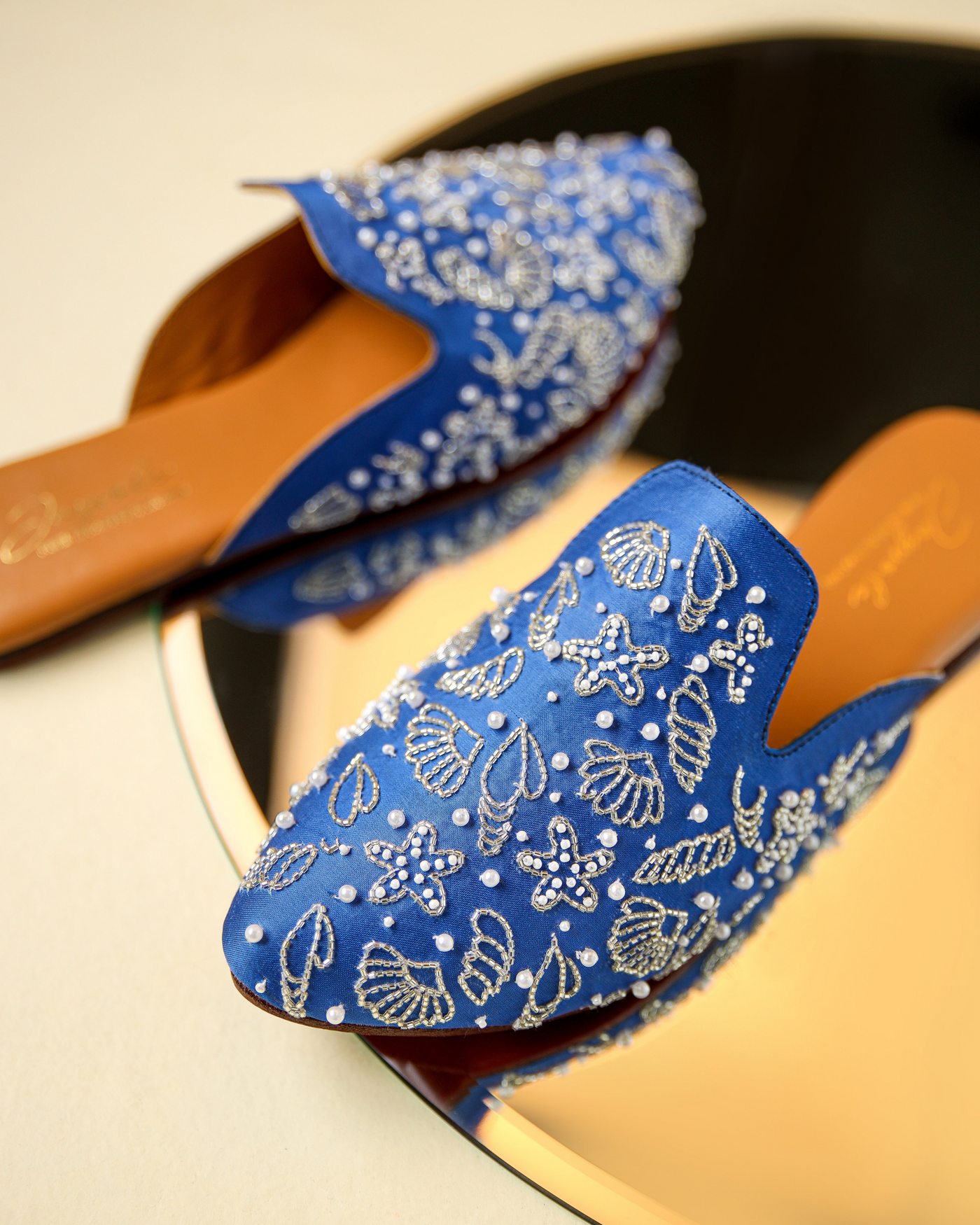 Blue Jasper Handcrafted Mules