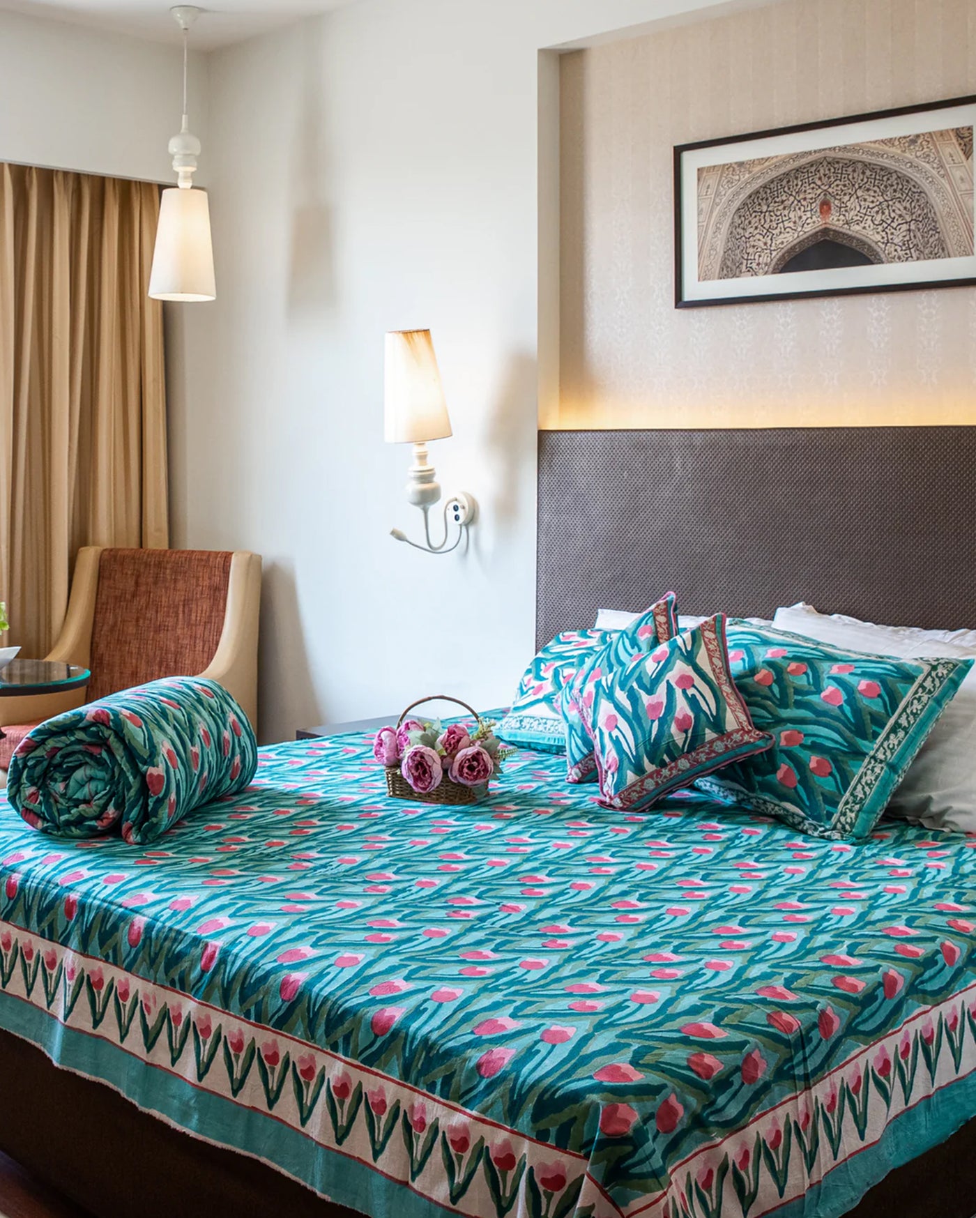 Pacific Handblock Printed Bedding Set
