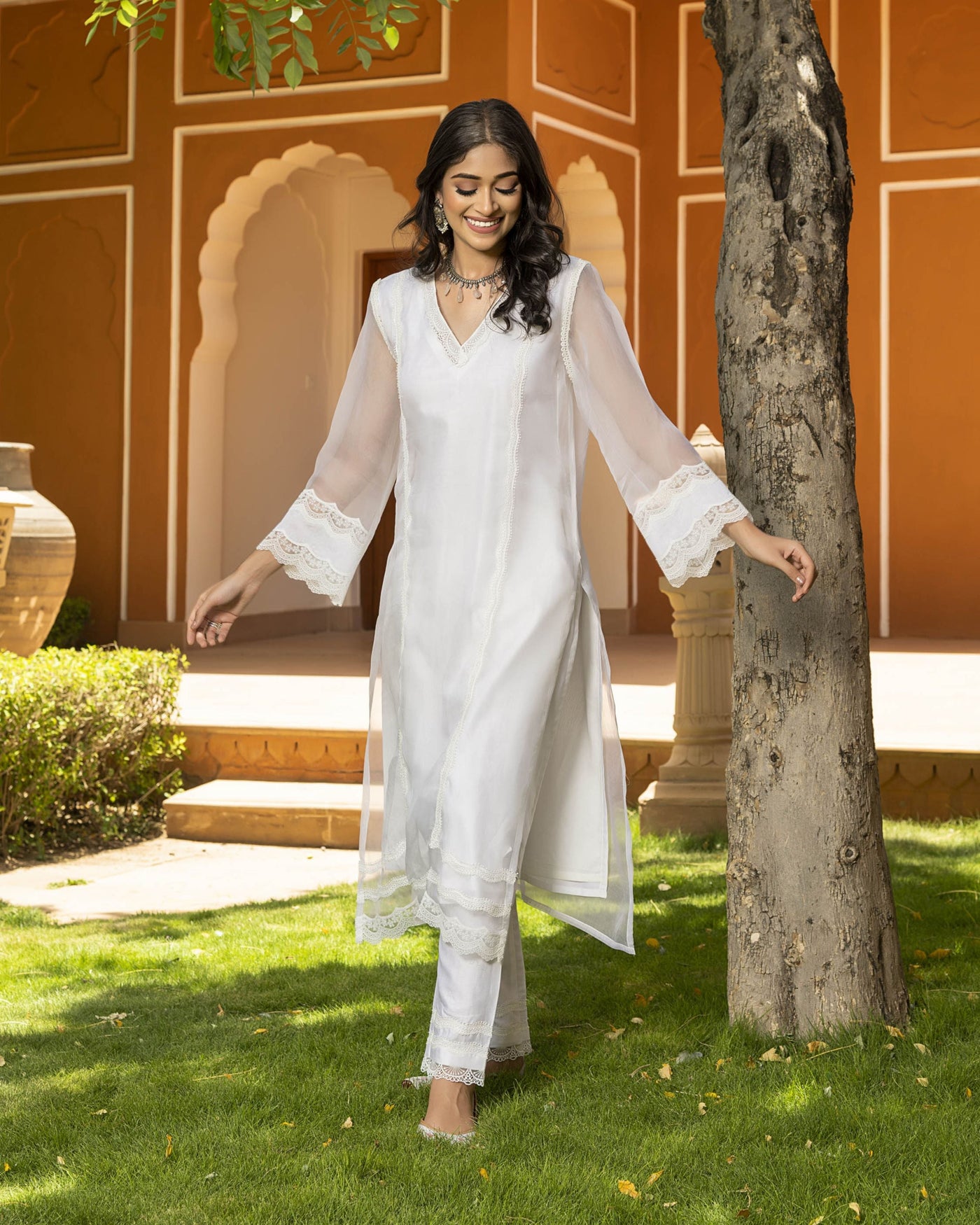 Sophia Organza Straight Kurta Set