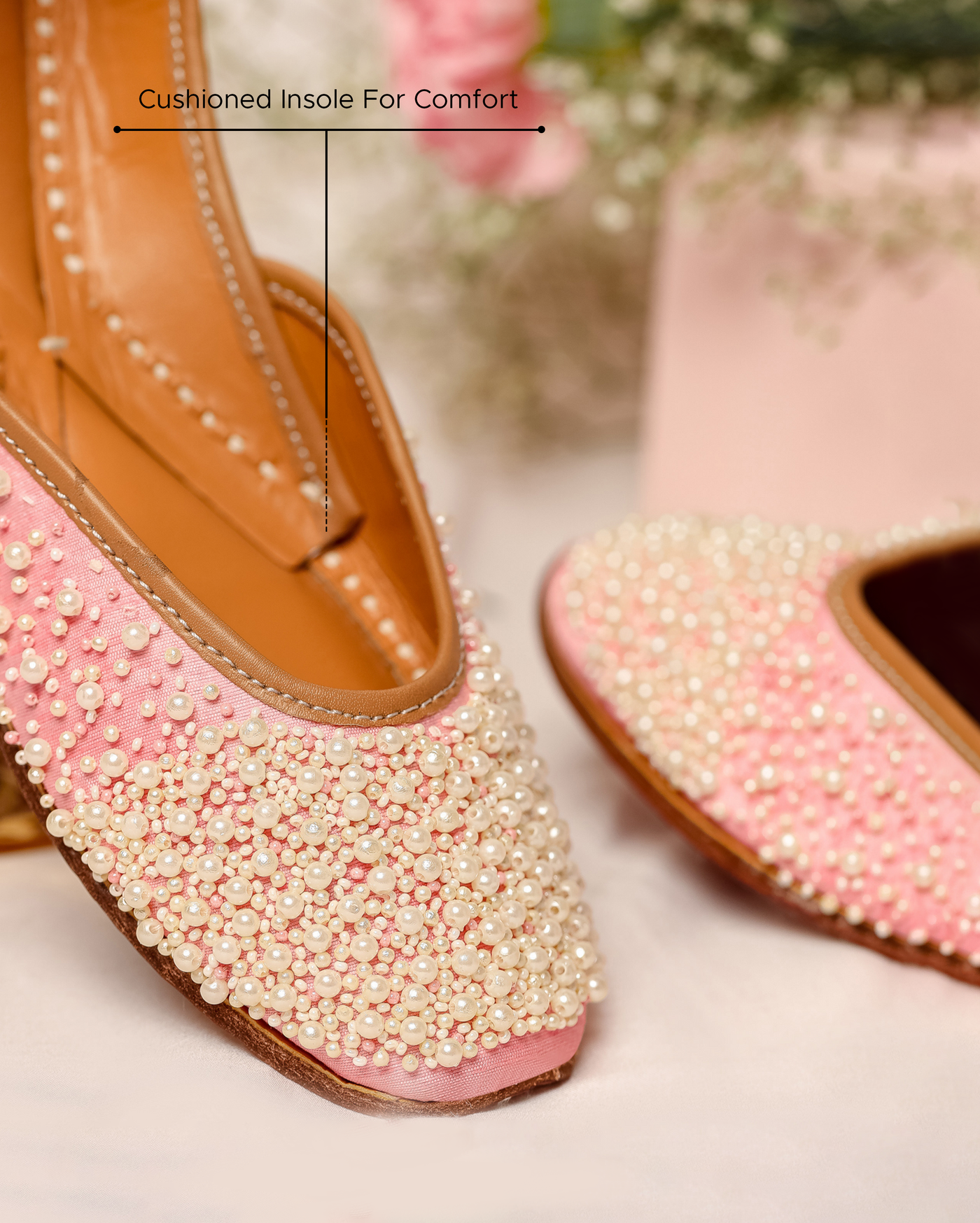 Pink Pearl Handcrafted Jutti