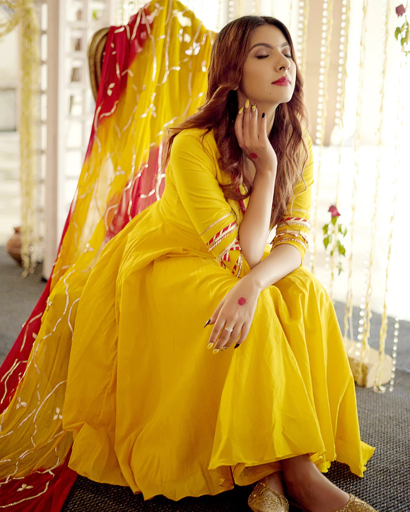 Royal Yellow Gotapatti Suit Set