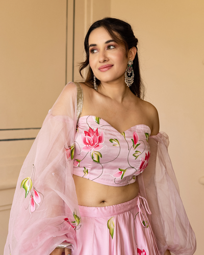 Surati Handpainted Lehenga Set