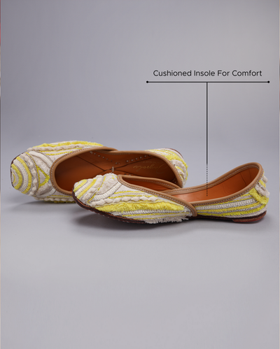 Spun Yellow Handcrafted Jutti