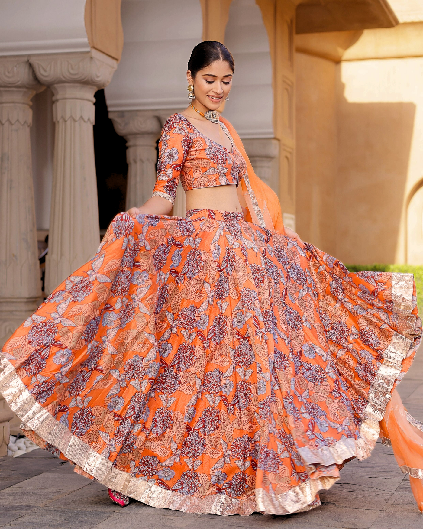 Nayan Chanderi Lehenga Set