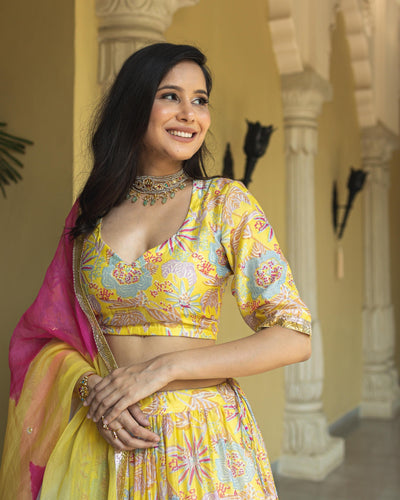 Chandni Chanderi Lehenga Set