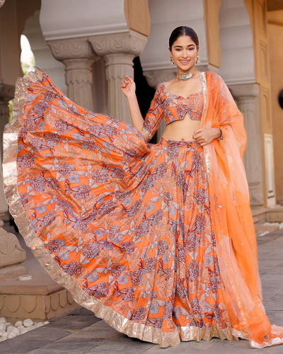 Nayan Chanderi Lehenga Set