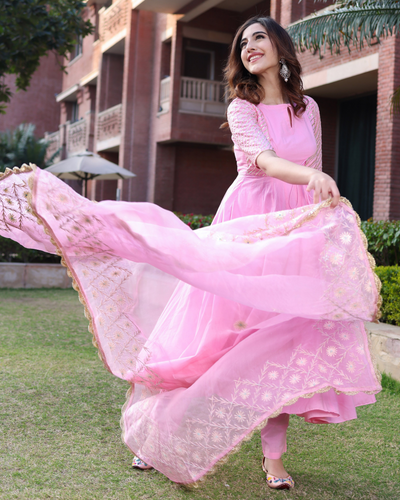 Pink Salt Gotapatti Suit Set