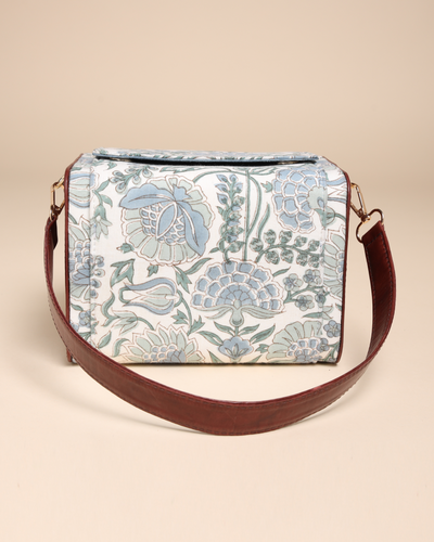 Veronica Cotton Block Printed Satchel Bag