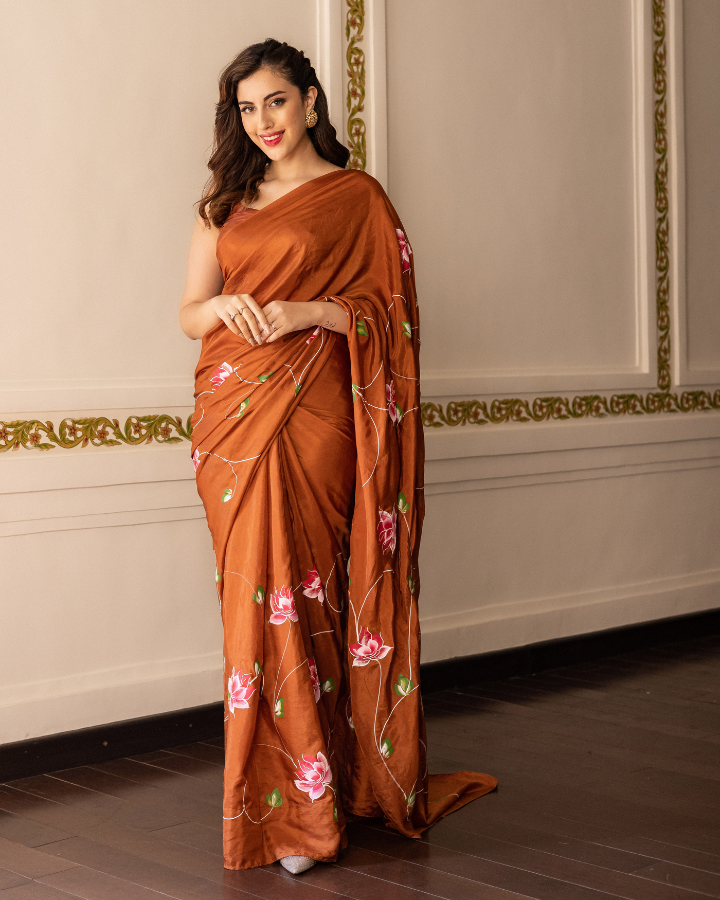 Kamodani Handpainted Silk Saree