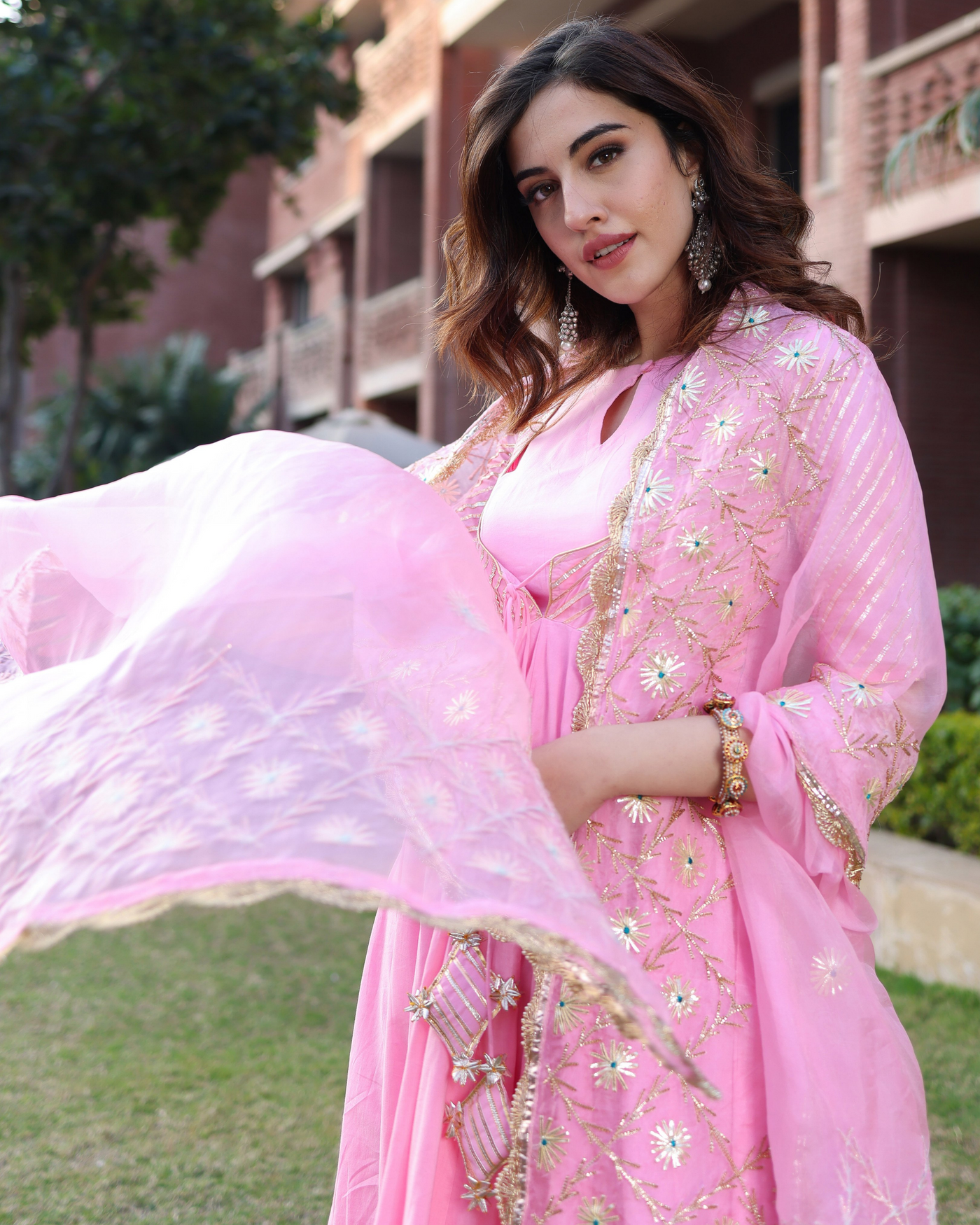 Pink Salt Gotapatti Suit Set