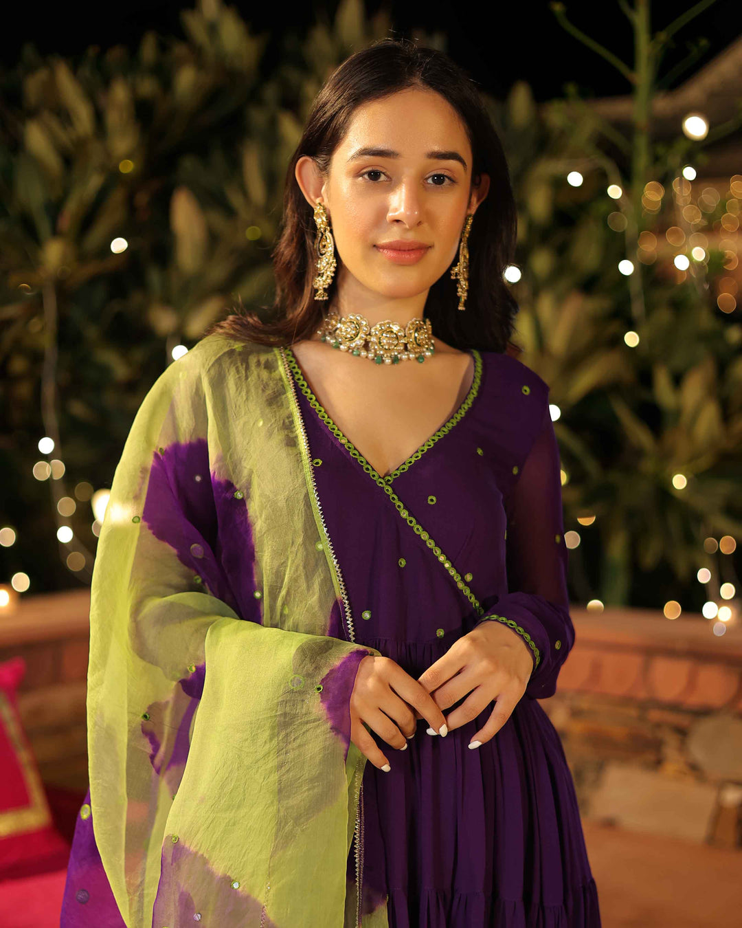 Shop Mystic Mirage Purple Mirror Work Georgette Suit Set for Women Online  at Aachho – Aachho.co