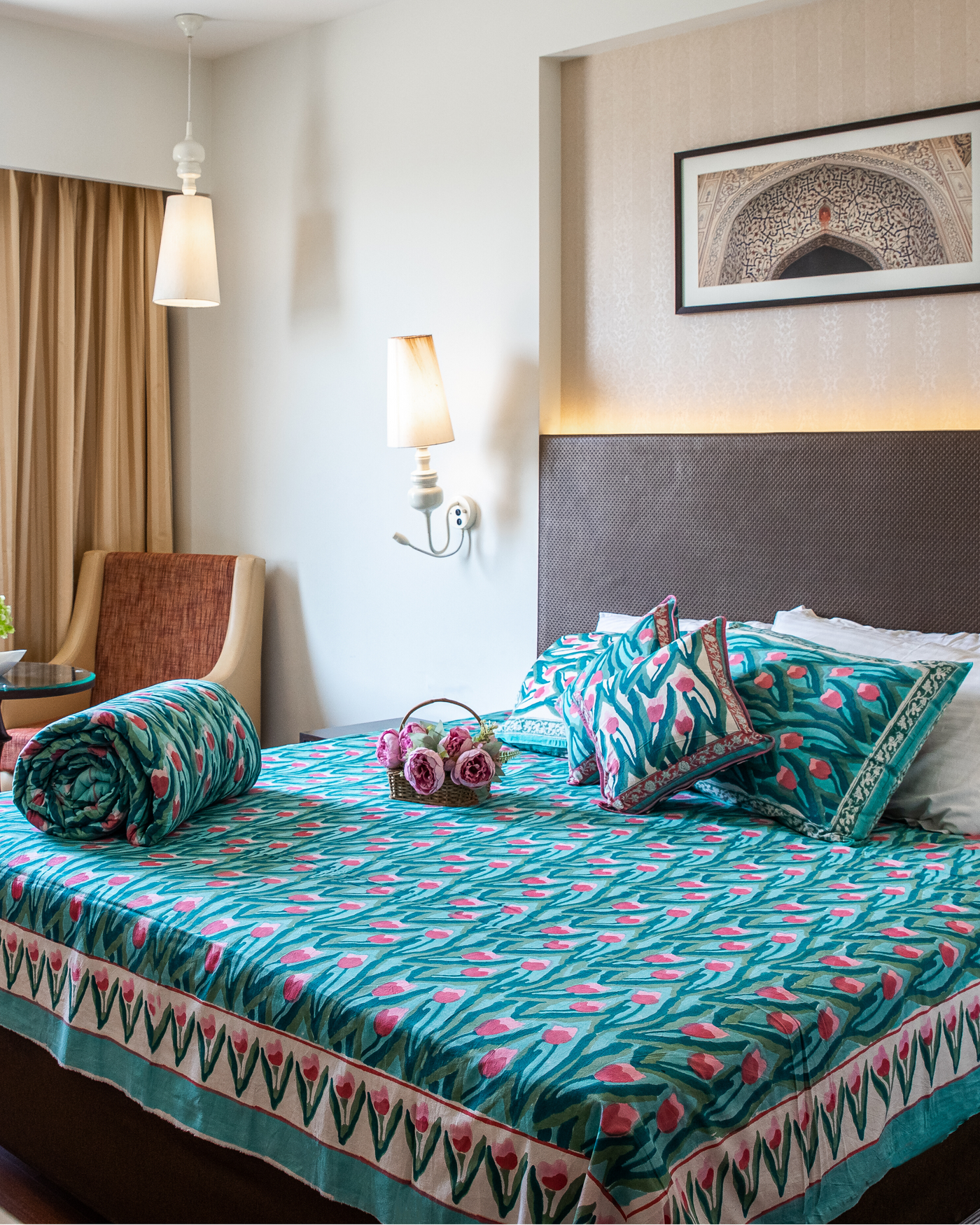 Pacific Handblock Printed Bedding Set