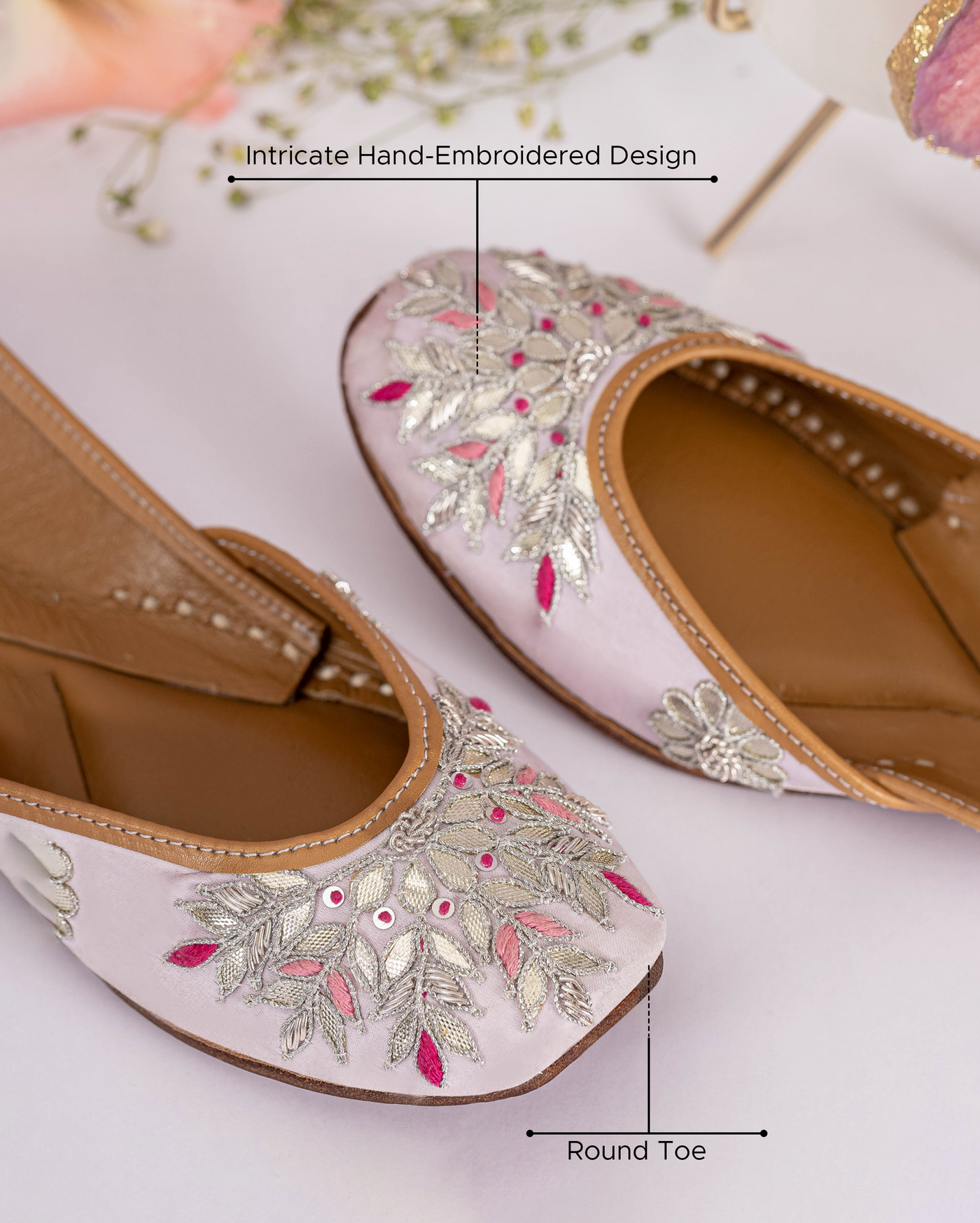 Cotton Candy Handcrafted Jutti