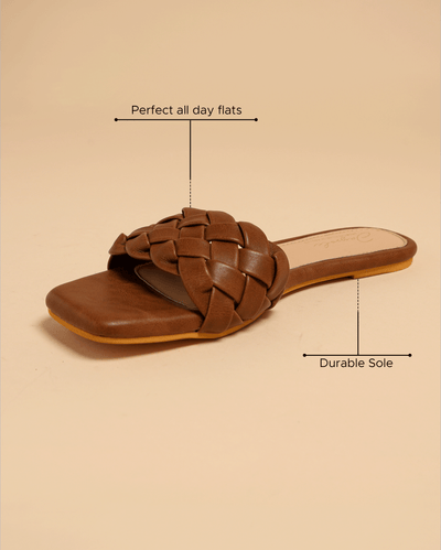 Sand Shell Braided Slides