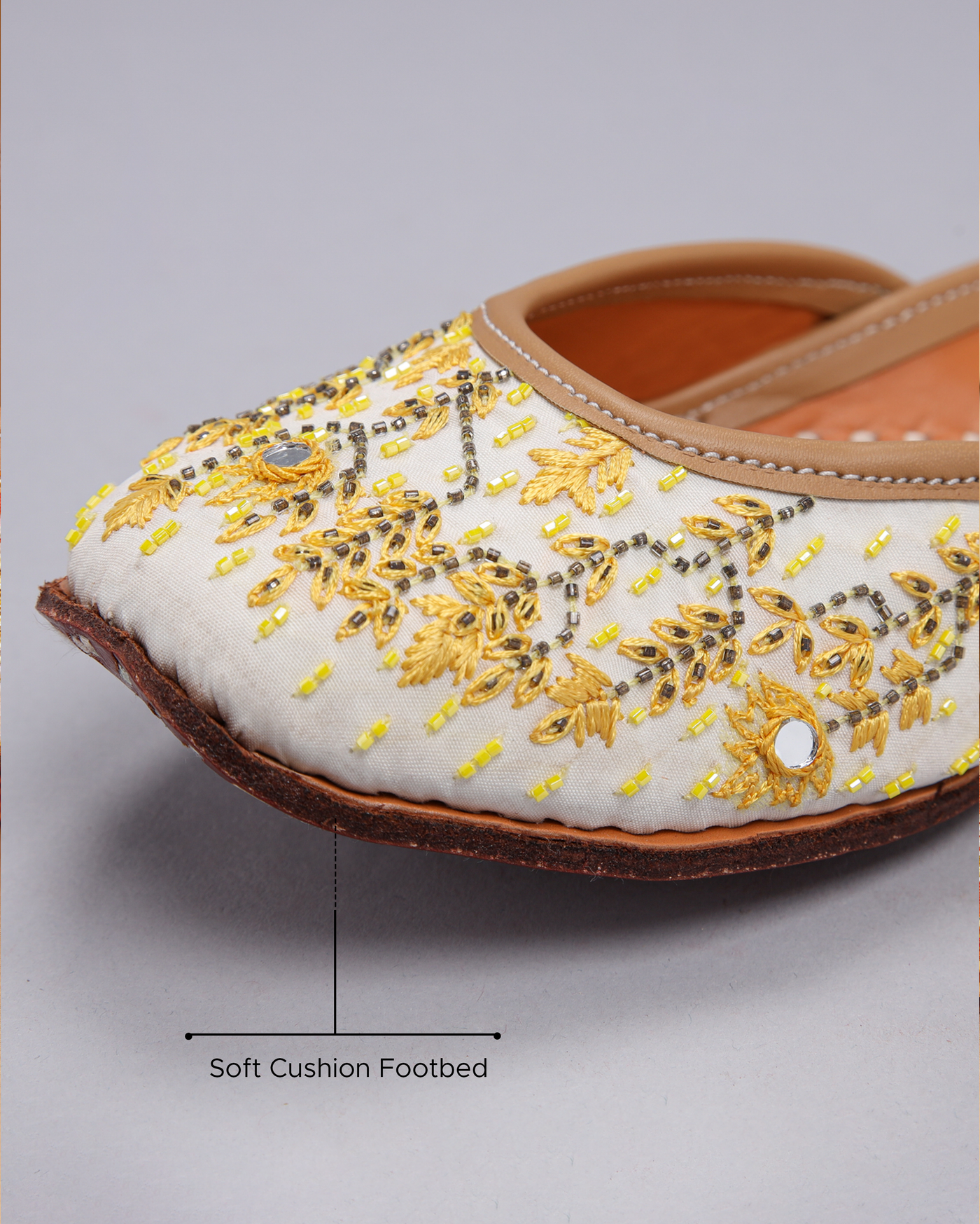 Yellow Drop Handcrafted Jutti