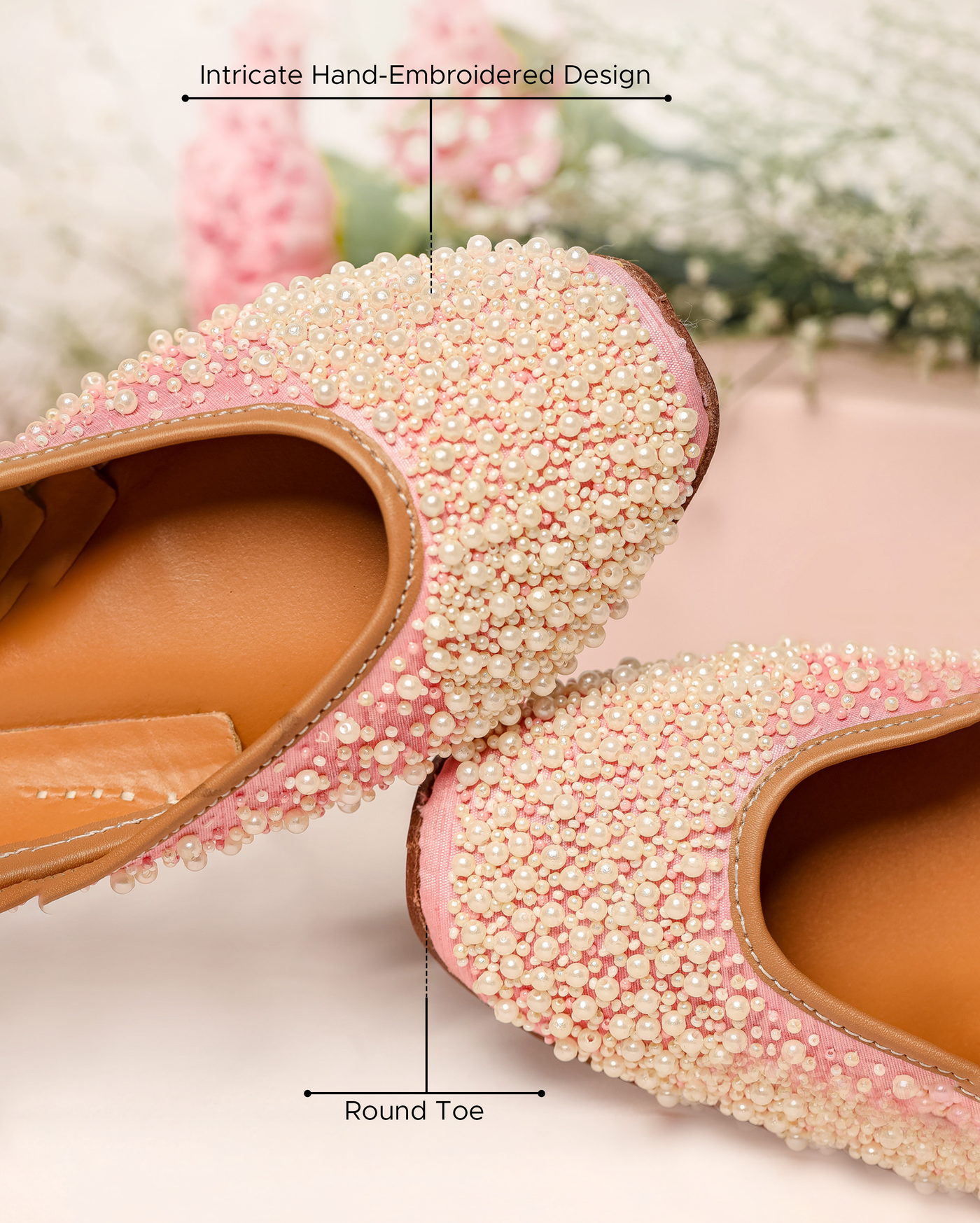 Pink Pearl Handcrafted Jutti