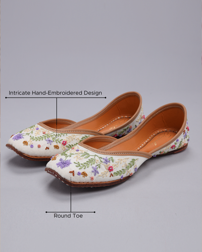 White Lavender Handcrafted Jutti