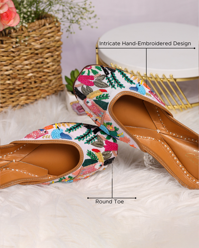 Purple Feather Handcrafted Jutti