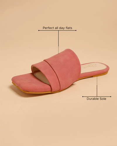 Claret Red Suede Slides
