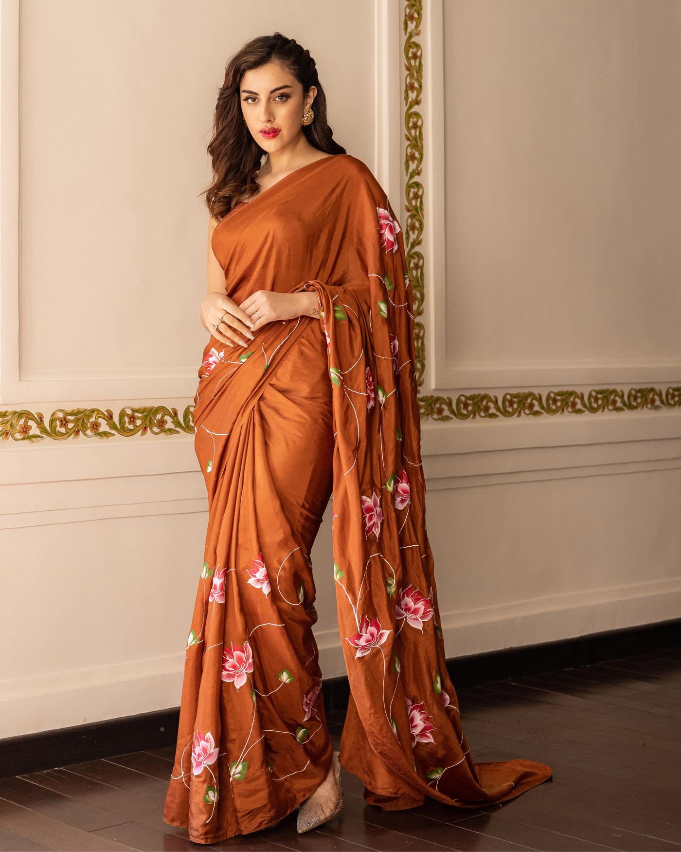 Kamodani Handpainted Silk Saree