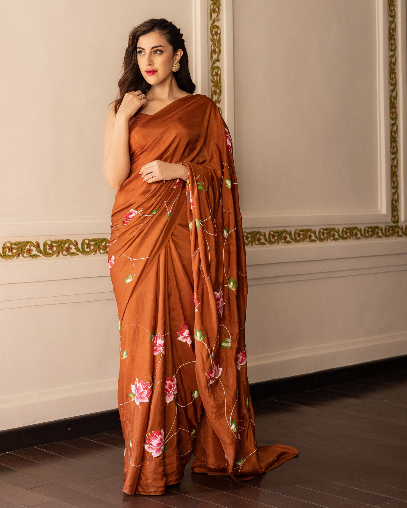 Kamodani Handpainted Silk Saree