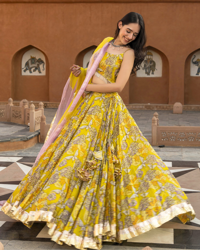 Ruhi Chanderi Lehenga Set