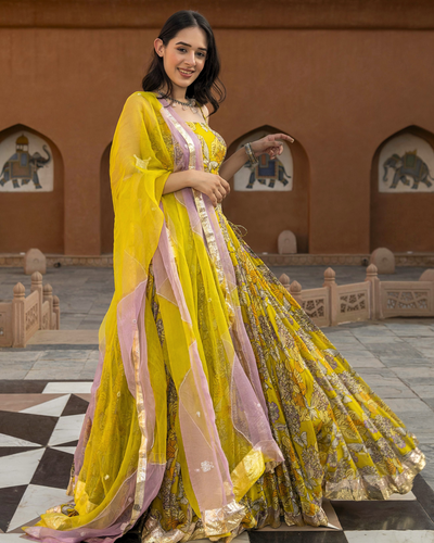 Ruhi Chanderi Lehenga Set