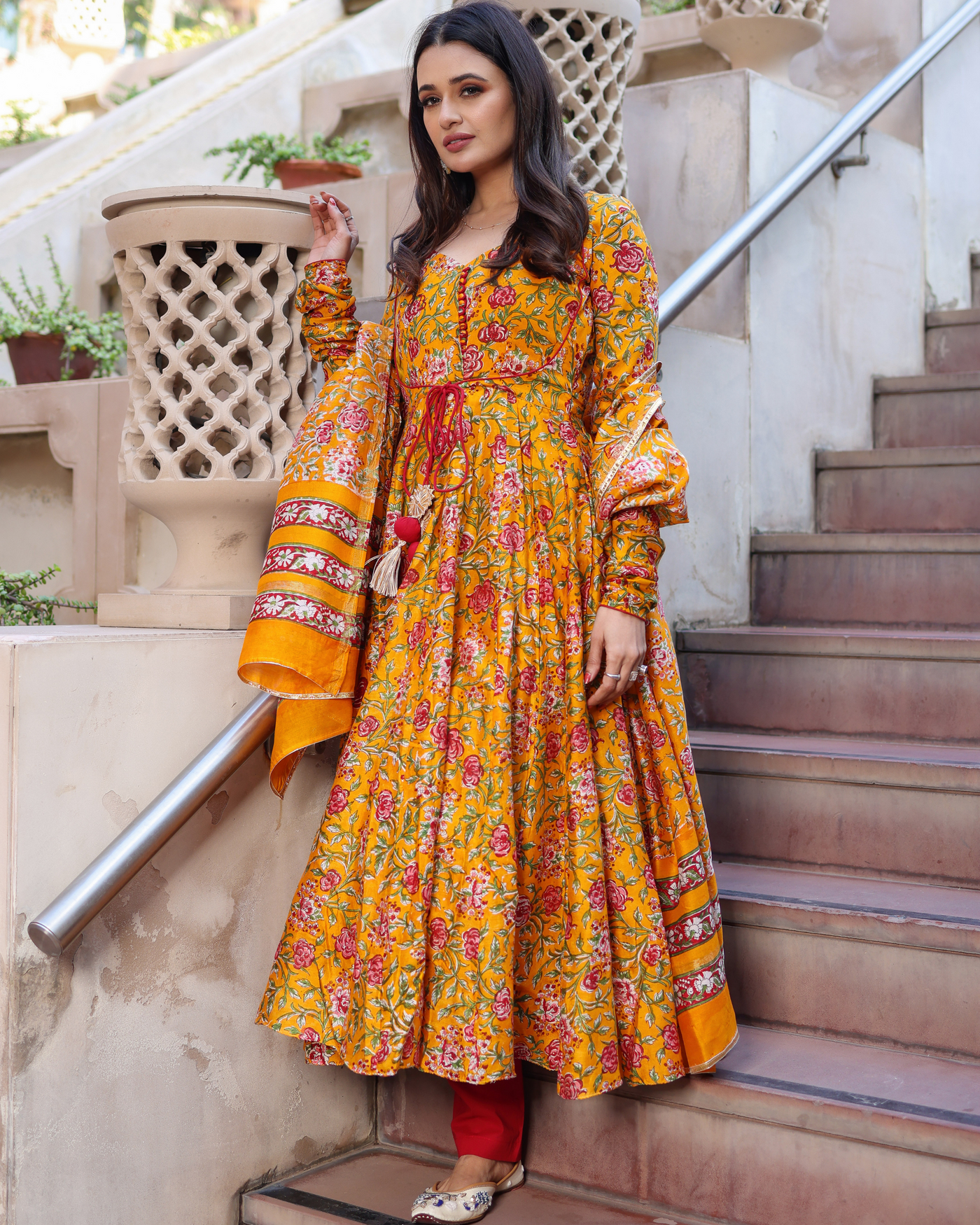 Yellow Rusk Buy Yellow Rusk Handblock Suit Set online in India at Best Price ...