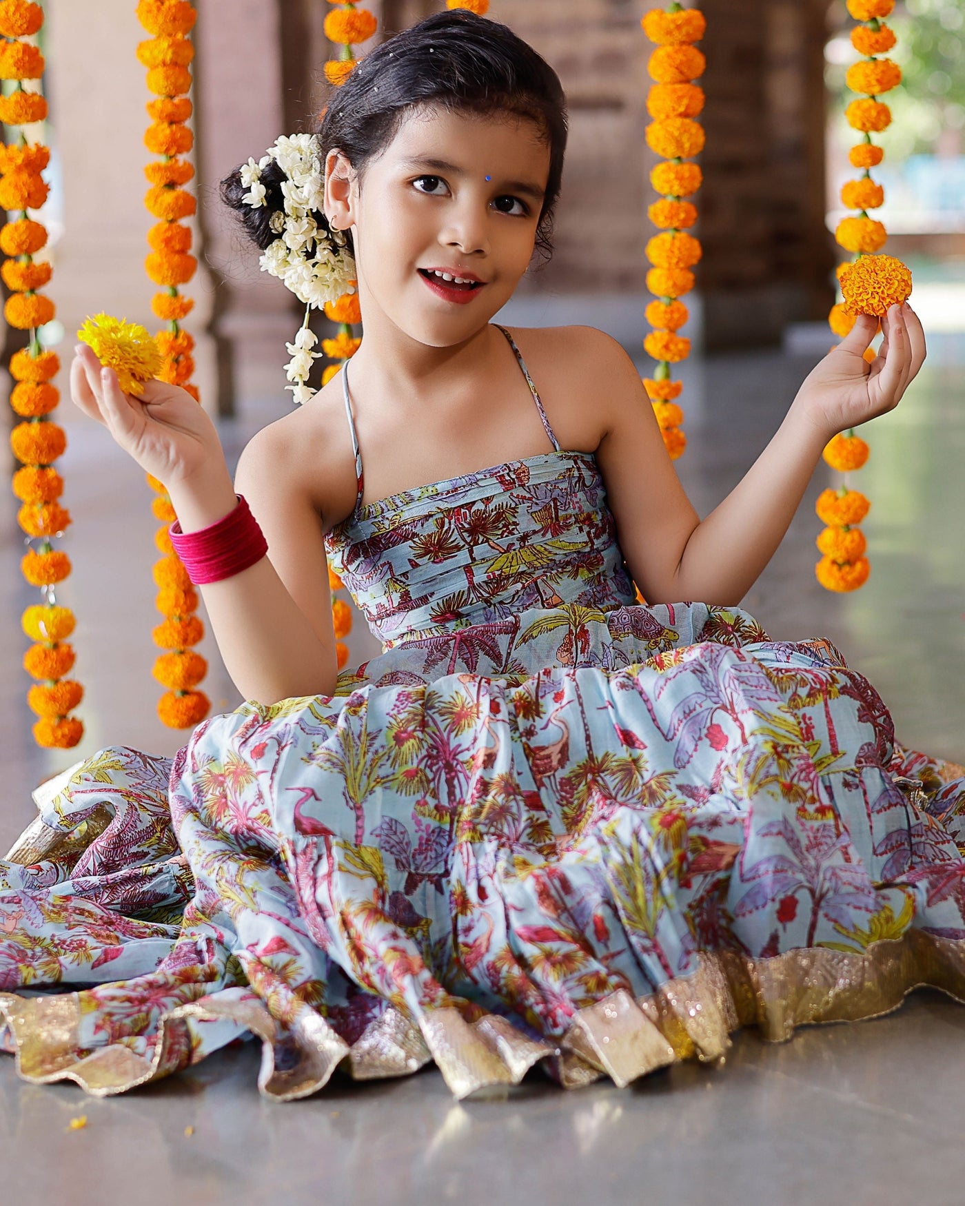 Avisa Chanderi Lehenga Set