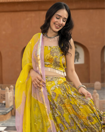 Ruhi Chanderi Lehenga Set