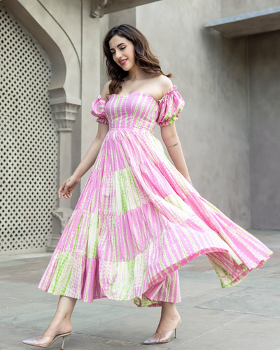 Cotton one piece dress knee length online