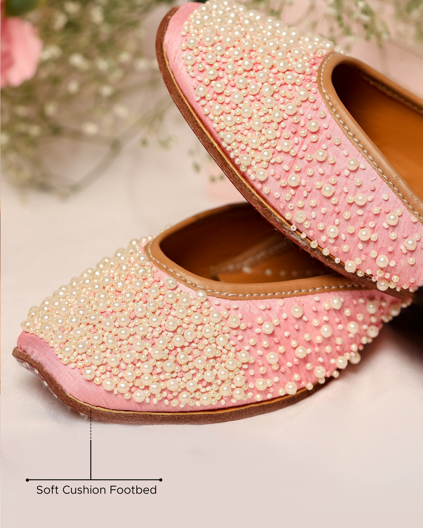 Pink Pearl Handcrafted Jutti
