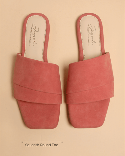 Claret Red Suede Slides