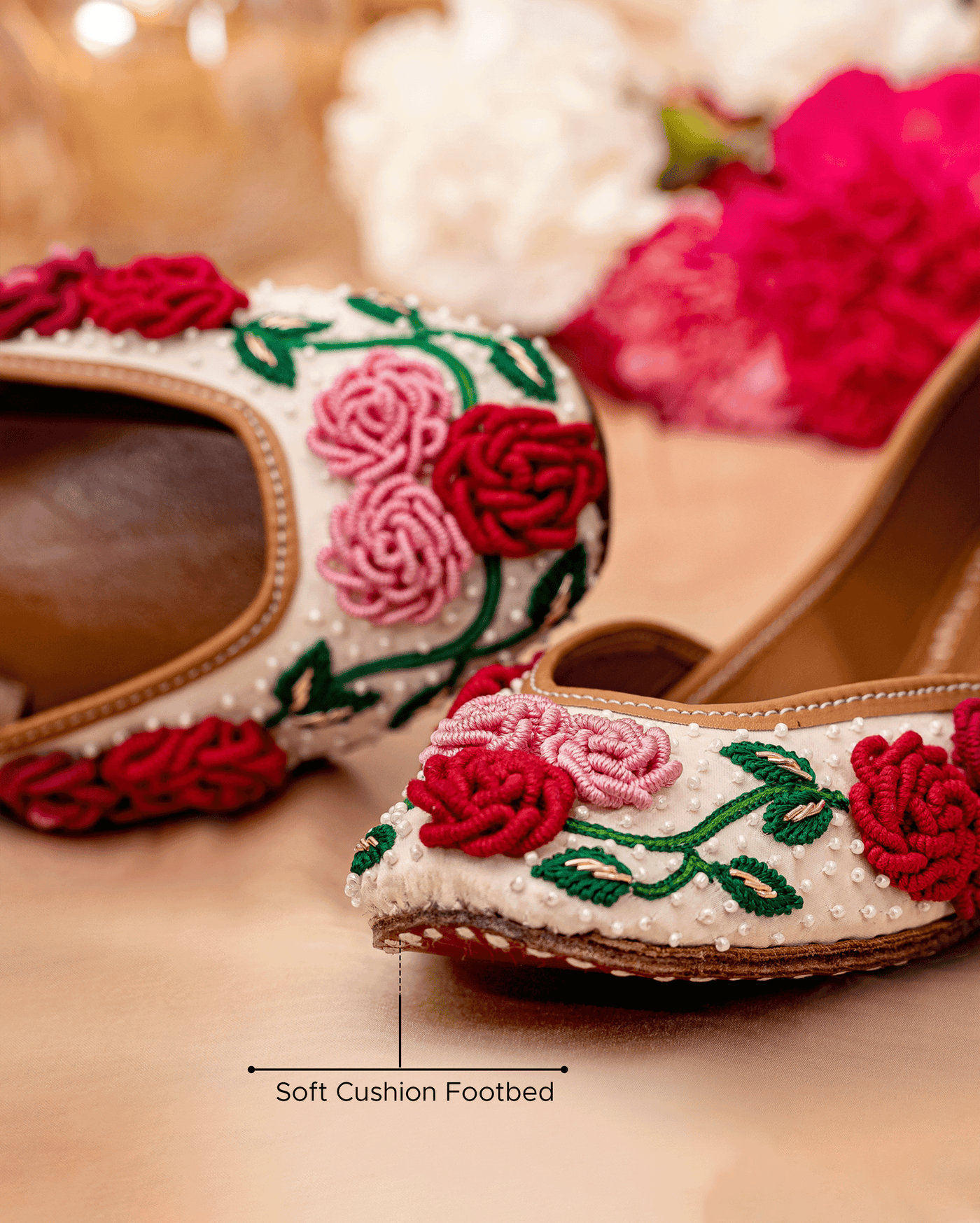 Floral Pop Handcrafted Jutti