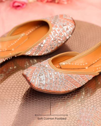 Peach Sprinkle Handcrafted Jutti