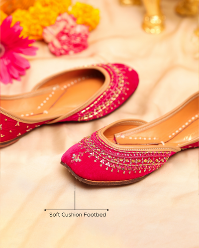 Sparkle Pink Handcrafted Jutti