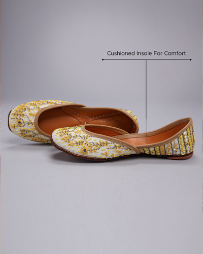 Yellow Drop Handcrafted Jutti