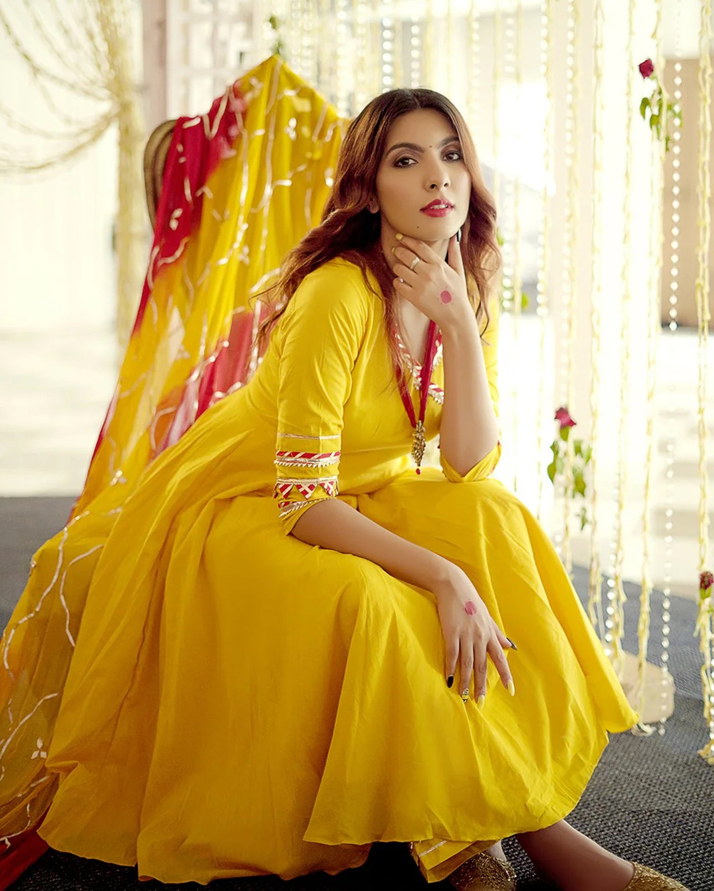 Royal Yellow Gotapatti Suit Set