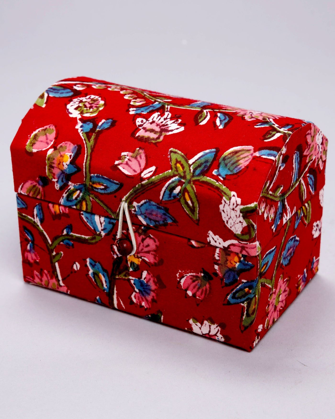 Ribbon Red Treasure Chest Jewellery Box