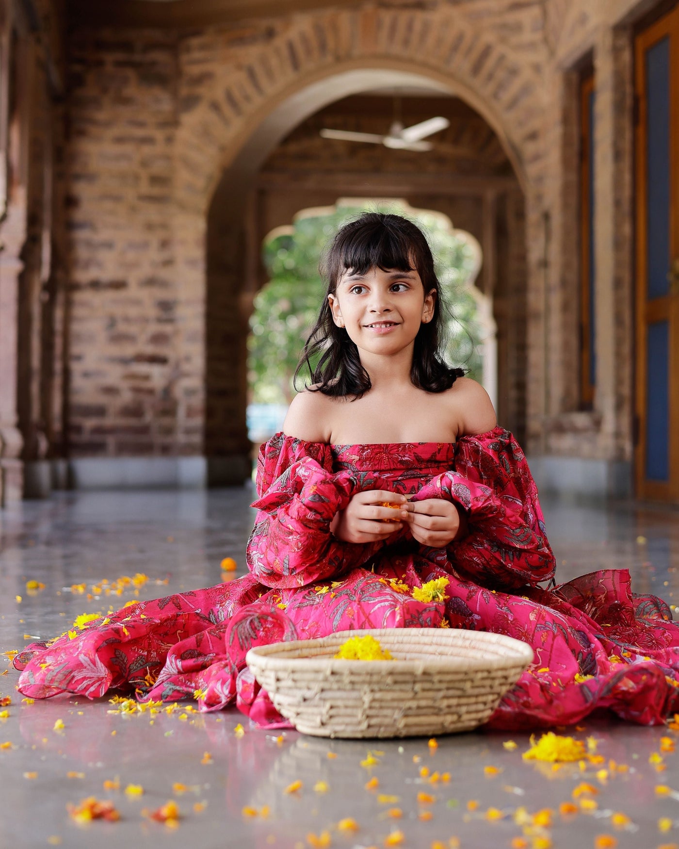 Ruby Chanderi Lehenga set