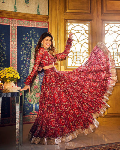 Inina Chanderi Lehenga Set