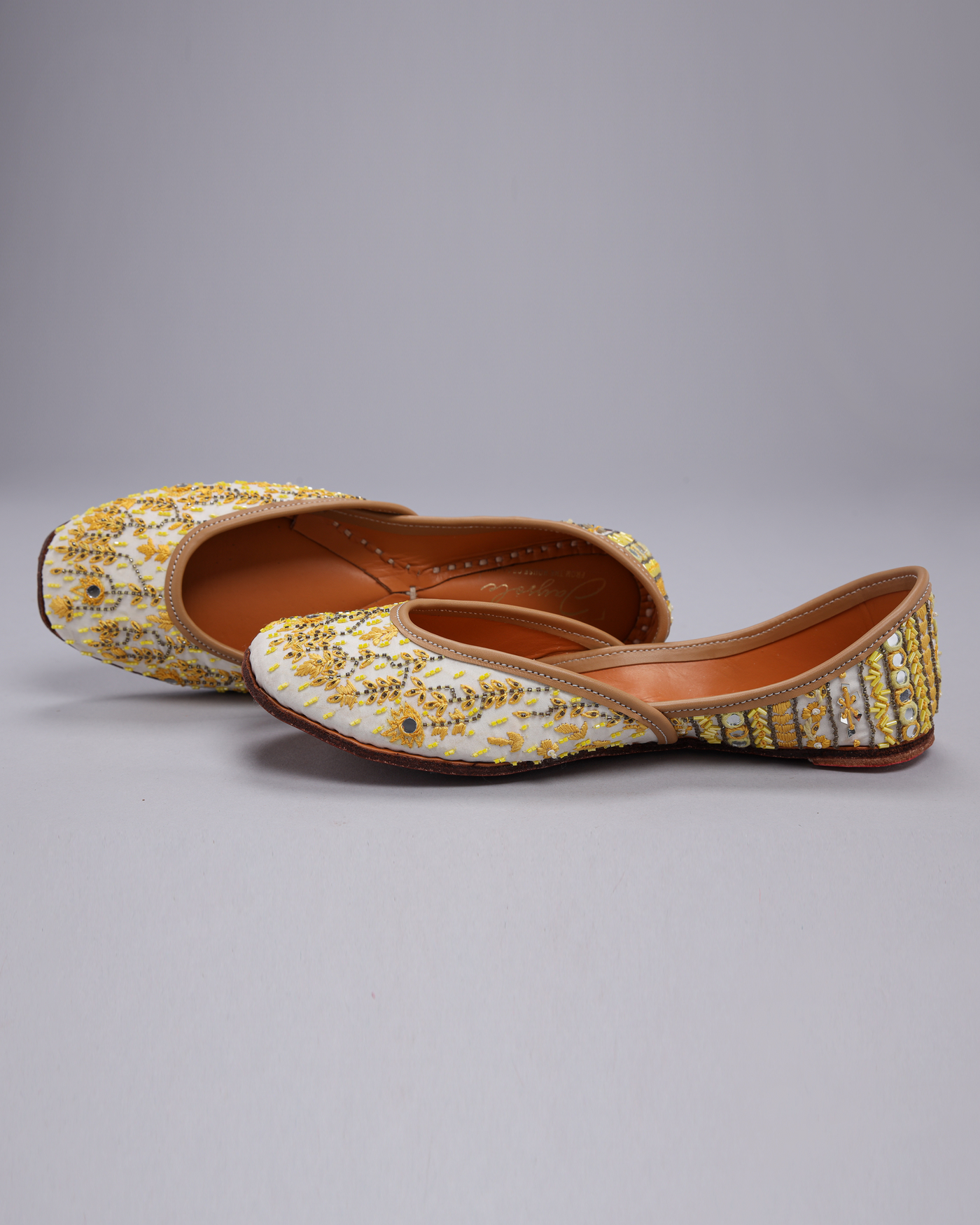 Yellow Drop Handcrafted Jutti