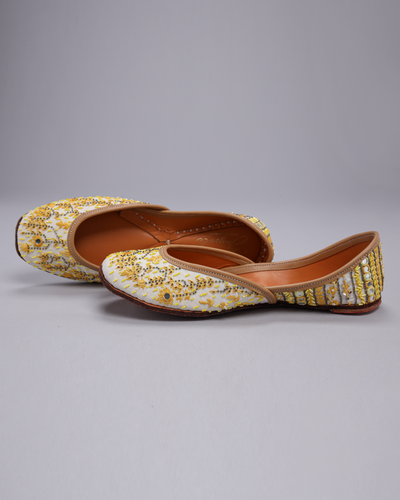 Yellow Drop Handcrafted Jutti