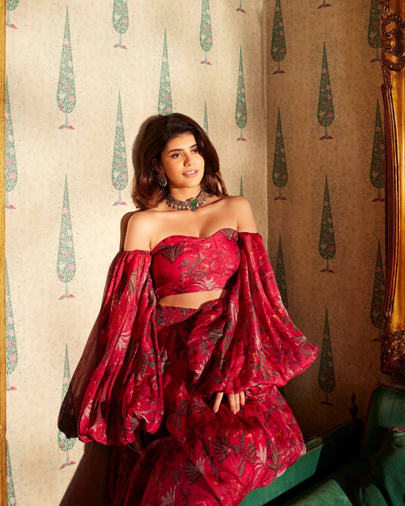 Zohar Chanderi Lehenga Set